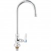 Commercial Single Hole Deck Mount Faucet with 6" Swivel Gooseneck Chrome Plated Brass | TurcoBazaar GD3603