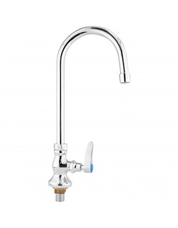 Commercial Single Hole Deck Mount Faucet with 6" Swivel Gooseneck Chrome Plated Brass | TurcoBazaar GD3603