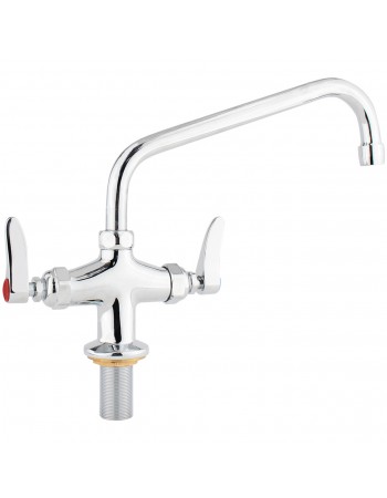 Commercial Single Hole Deck Mount Faucet with 10" Swing Nozzle Chrome Plated Brass | TurcoBazaar GD3610