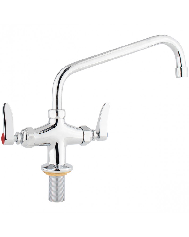 Commercial Single Hole Deck Mount Faucet with 10" Swing Nozzle Chrome Plated Brass | TurcoBazaar GD3610 Commercial Single Hole Deck Mount Faucet with 10" Swing Nozzle Chrome Plated Brass | TurcoBazaar GD3610