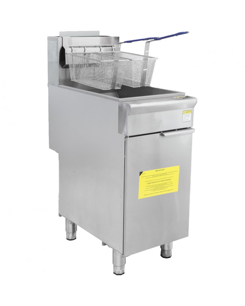 Professional Free Standing Gas Fryer Single Tank 26.5L 393x765x1145mm | TurcoBazaar GF4 Professional Free Standing Gas Fryer Single Tank 26.5L 393x765x1145mm | TurcoBazaar GF4