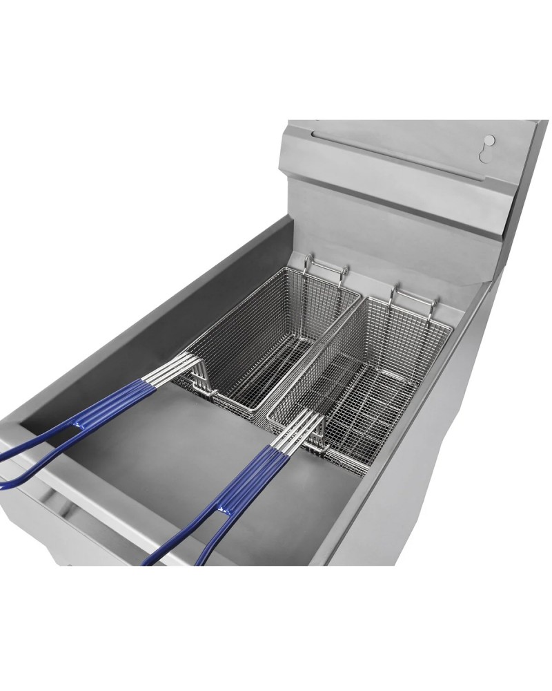 Twin Basket Professional Free standing Fryer Natural gas Single tank 25 litres 35kW | TurcoBazaar GF120 Twin Basket Professional Free standing Fryer Natural gas Single tank 25 litres 35kW | TurcoBazaar GF120