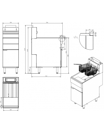 Commercial Gas Tube Fryer 20L Free Standing 26.4kW | TurcoBazaar GF90 Commercial Gas Tube Fryer 20L Free Standing 26.4kW | TurcoBazaar GF90
