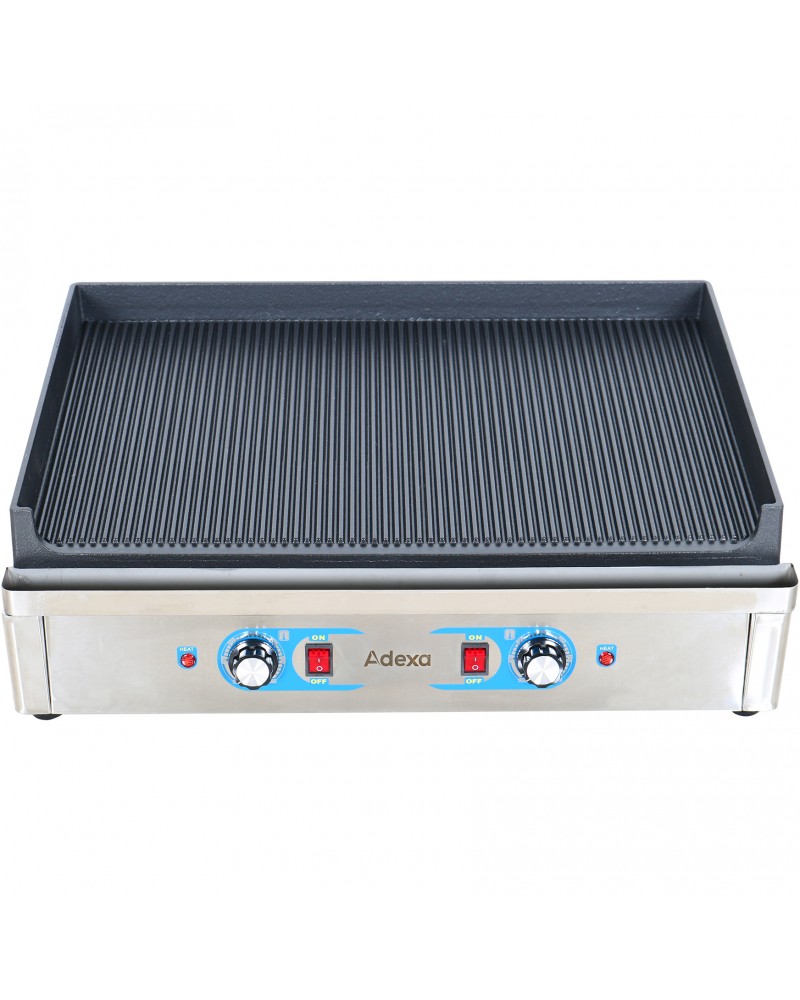 Professional Grill Electric 2 zones 4.6kW Ribbed Cast iron top | TurcoBazaar GP7050EW