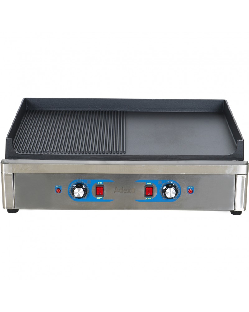Professional Grill Electric 2 zones 4.6kW Smooth/Ribbed Cast iron top | TurcoBazaar GP7050EGW