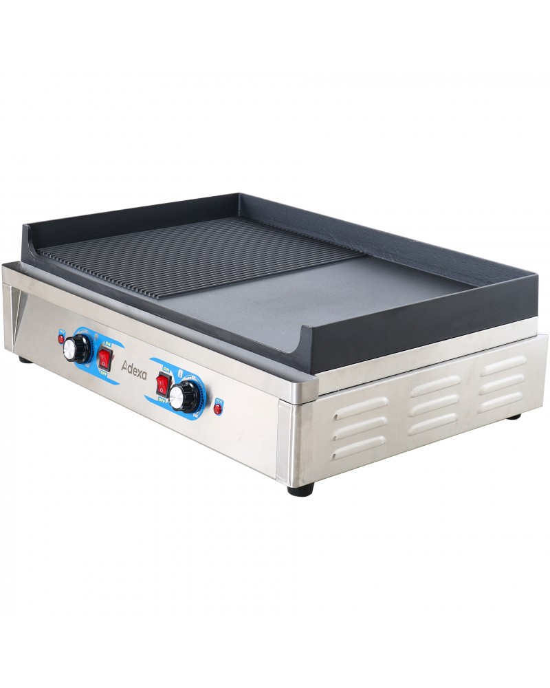 Professional Grill Electric 2 zones 4.6kW Smooth/Ribbed Cast iron top | TurcoBazaar GP7050EGW