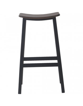 Black Steel Barstool with Walnut seat | TurcoBazaar GS60502 Black Steel Barstool with Walnut seat | TurcoBazaar GS60502