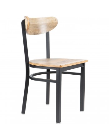 Black Steel Chair with Driftwood Seat & Driftwood Back | TurcoBazaar GS65VDWSDWB Black Steel Chair with Driftwood Seat & Driftwood Back | TurcoBazaar GS65VDWSDWB