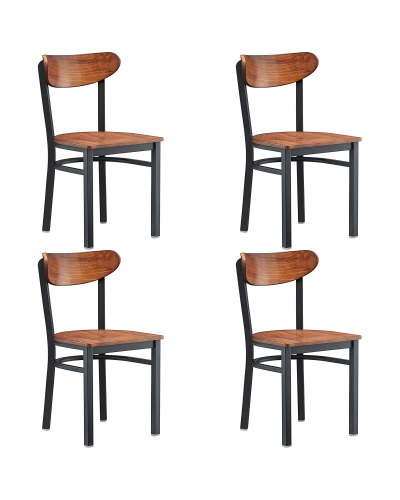Black Steel Chair with Antique Walnut Seat & Antique Walnut Back | TurcoBazaar GS65VWALNUTSEATWALNUTBACK Black Steel Chair with Antique Walnut Seat & Antique Walnut Back | TurcoBazaar GS65VWALNUTSEATWALNUTBACK