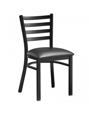 Black Steel Chair with Black Vinyl Cushion Seat & Black Back | TurcoBazaar GS694BLACKCUSHSEATBLACKBACK Black Steel Chair with Black Vinyl Cushion Seat & Black Back | TurcoBazaar GS694BLACKCUSHSEATBLACKBACK