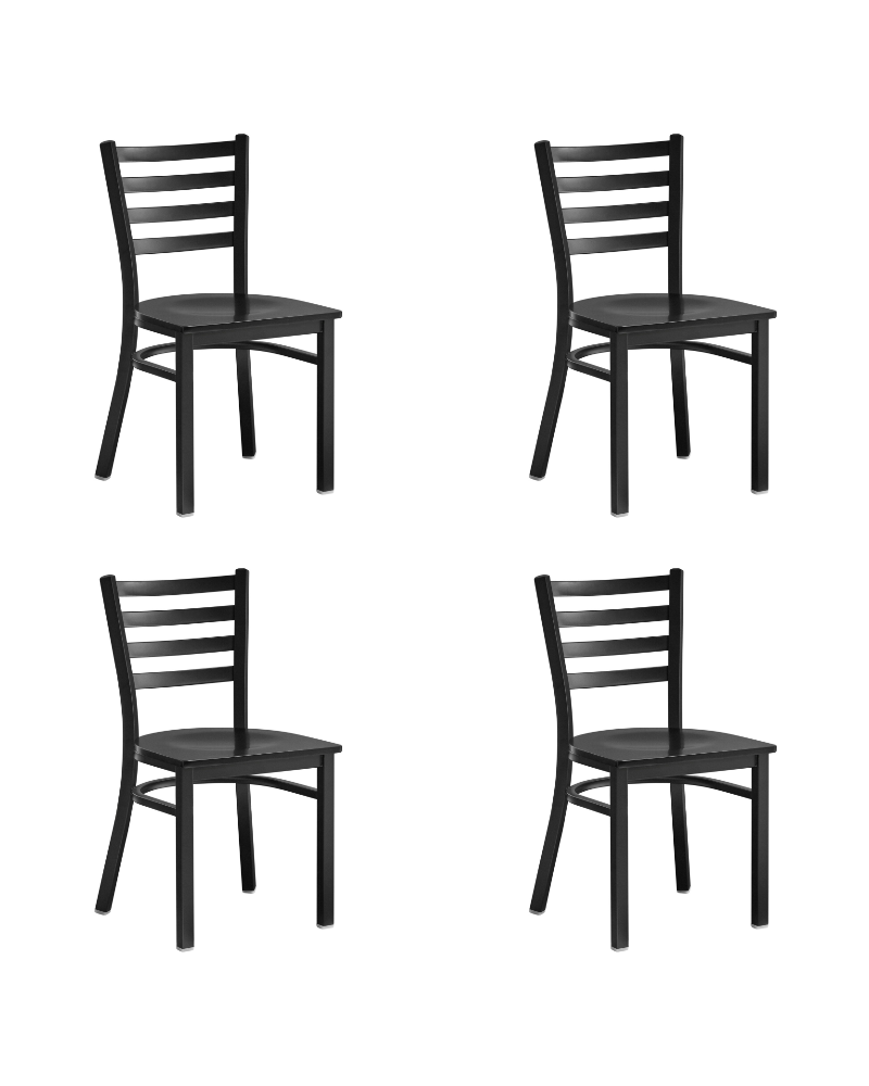 Black Steel Chair with Black Wood Seat & Black Back | TurcoBazaar GS694BLACKSEATBLACKBACK Black Steel Chair with Black Wood Seat & Black Back | TurcoBazaar GS694BLACKSEATBLACKBACK