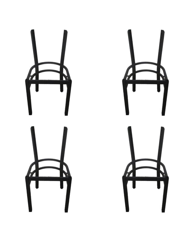Black Steel Chair Frame for Curved Backrest - Set of 4 | TurcoBazaar GS6V5FRAMEBLACK Black Steel Chair Frame for Curved Backrest - Set of 4 | TurcoBazaar GS6V5FRAMEBLACK