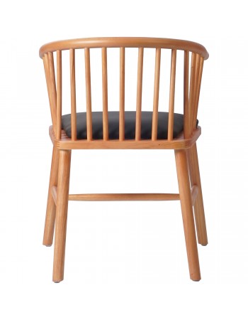 Solid Wood Dining Chair with Padded Seat and Spindle Back | TurcoBazaar GS90006