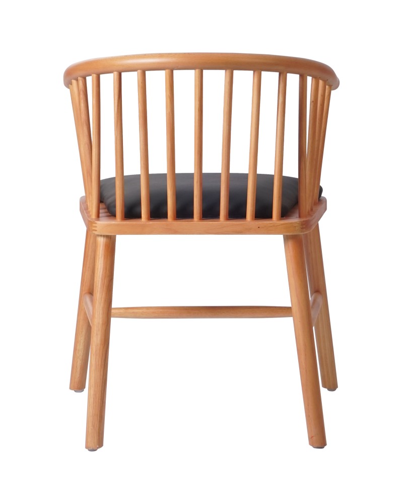 Solid Wood Dining Chair with Padded Seat and Spindle Back | TurcoBazaar GS90006