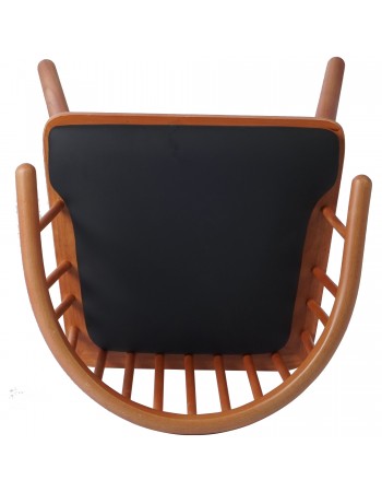Solid Wood Dining Chair with Padded Seat and Spindle Back | TurcoBazaar GS90006