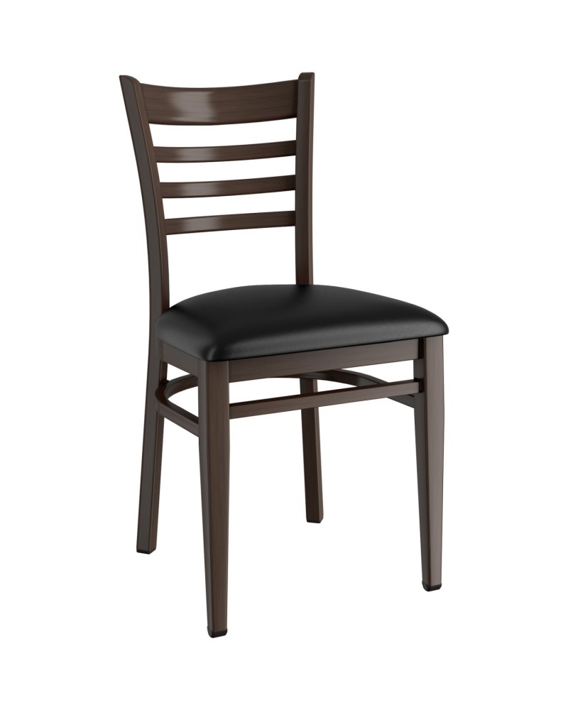 Walnut Wood Chair with Black Vinyl Cushion Seat | TurcoBazaar GSW0005BLACKCUSHION Walnut Wood Chair with Black Vinyl Cushion Seat | TurcoBazaar GSW0005BLACKCUSHION