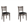 Walnut Wood Chair with Black Vinyl Cushion Seat | TurcoBazaar GSW0005BLACKCUSHION
