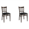 Walnut Wood Chair with Black Vinyl Cushion Seat | TurcoBazaar GSW0008BLACKCUSHION