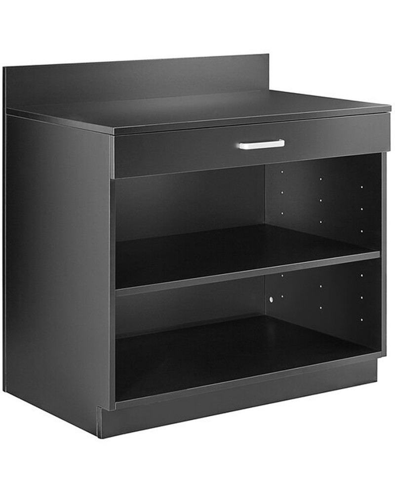 Black Waitress Station with Drawer and Adjustable Shelf 915x610x915mm | TurcoBazaar GSWS003