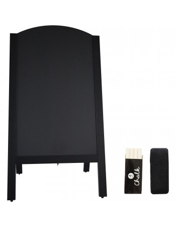 Open Top Pavement Chalk Board Black Frame 700×1300mm | TurcoBazaar GWA234