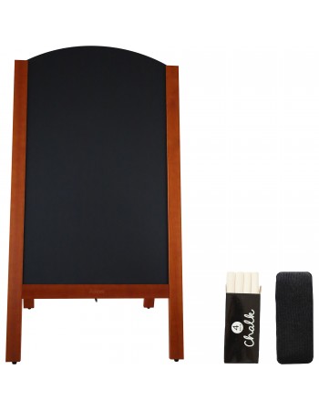 Open Top Pavement Chalk Board Brown Frame 700×1300mm | TurcoBazaar GWA236