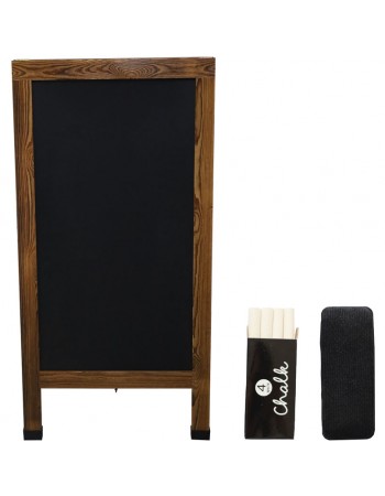Pavement Chalk Board with Magnetic Surface Brown Frame 24"×48" (610×1219mm) | TurcoBazaar GWA274 Pavement Chalk Board with Magnetic Surface Brown Frame 24"×48" (610×1219mm) | TurcoBazaar GWA274