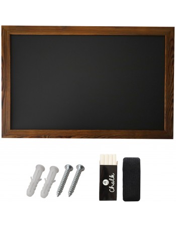 Wall-Mounted Chalk Board with Magnetic Surface Brown Frame 24"×36" (610×914mm) | TurcoBazaar GWA290