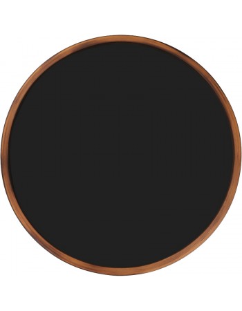 Wall-Mounted Circle Chalk Board with Magnetic Surface Brown Frame ∅18" (457mm) | TurcoBazaar GWA298