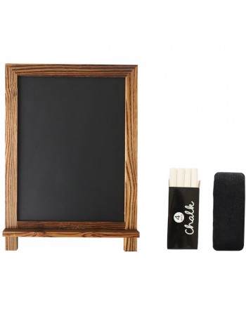 Tabletop Magnetic Chalk Board with Magnetic Surface and Stand Brown Frame 12"×17" (305×432mm) | TurcoBazaar GWA310