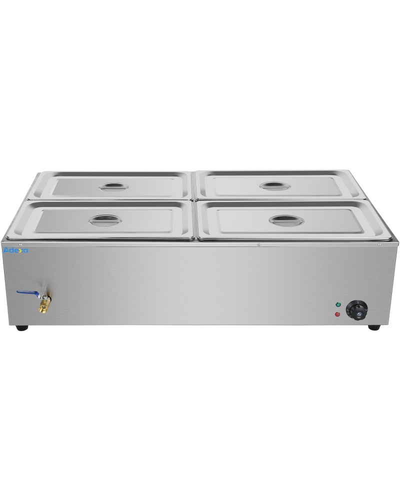 Commercial XL Bain Marie with Drain Tap 4xGN1/1 1100x700x280mm | TurcoBazaar HB4XL Commercial XL Bain Marie with Drain Tap 4xGN1/1 1100x700x280mm | TurcoBazaar HB4XL
