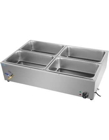 Commercial XL Bain Marie with Drain Tap 4xGN1/1 1100x700x280mm | TurcoBazaar HB4XL Commercial XL Bain Marie with Drain Tap 4xGN1/1 1100x700x280mm | TurcoBazaar HB4XL