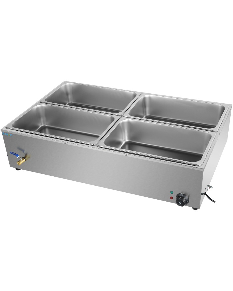 Commercial XL Bain Marie with Drain Tap 4xGN1/1 1100x700x280mm | TurcoBazaar HB4XL Commercial XL Bain Marie with Drain Tap 4xGN1/1 1100x700x280mm | TurcoBazaar HB4XL