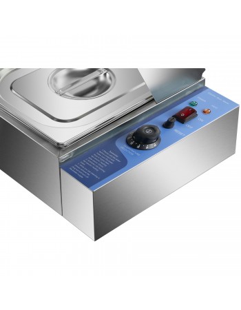 Commercial Bain Marie with Glass top sneeze guard 5xGN1/2 | TurcoBazaar HBM25