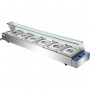 Commercial Bain Marie with Glass top sneeze guard 6xGN1/2 | TurcoBazaar HBM26