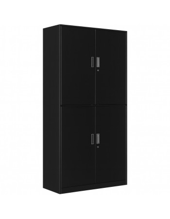 Professional Double Filing Cabinet 900x390x1800mm Black | TurcoBazaar HDW04BLACK