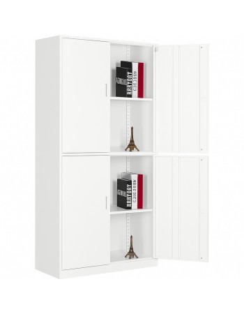 Professional Double Filing Cabinet 900x390x1800mm White | TurcoBazaar HDW04WHITE