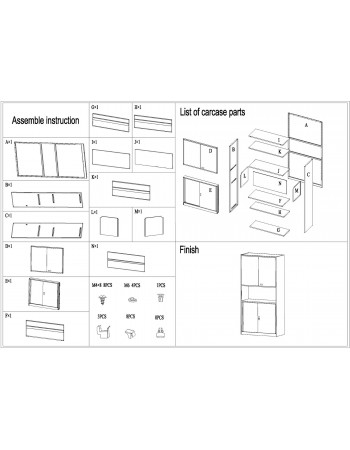 Professional Knock-Down Double Metal Storage Cabinet Wooden Effect Dark Gray 900x390x1800mm | TurcoBazaar HDWCK04