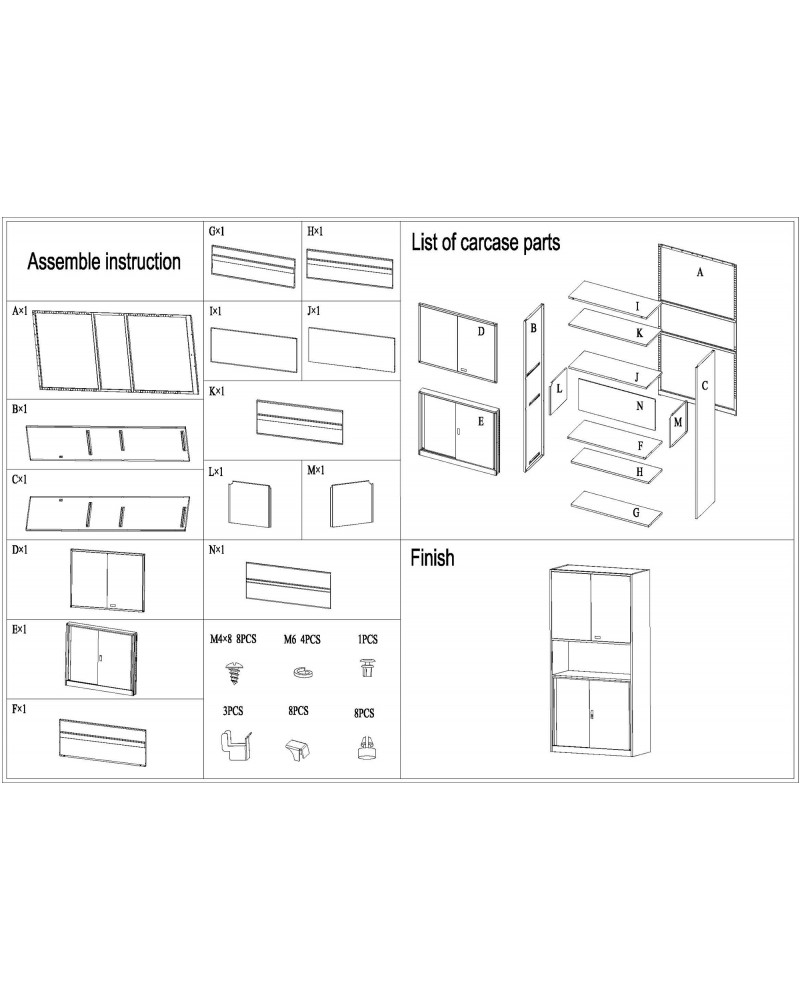 Professional Knock-Down Double Metal Storage Cabinet Wooden Effect Dark Gray 900x390x1800mm | TurcoBazaar HDWCK04