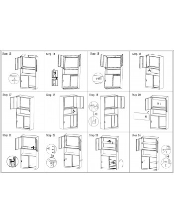 Professional Knock-Down Double Metal Storage Cabinet Wooden Effect Dark Gray 900x390x1800mm | TurcoBazaar HDWCK04