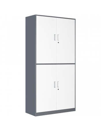 Professional Double Filing Cabinet 900x390x1800mm Gray-White | TurcoBazaar HDWS04
