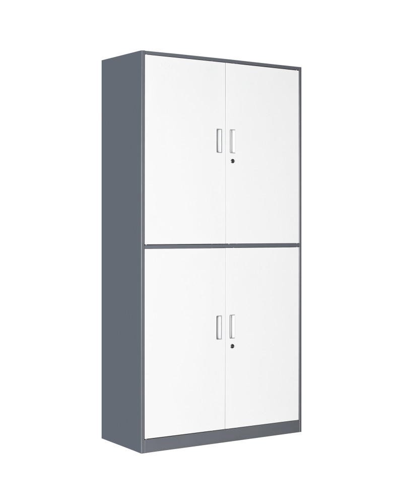 Professional Double Filing Cabinet 900x390x1800mm Gray-White | TurcoBazaar HDWS04