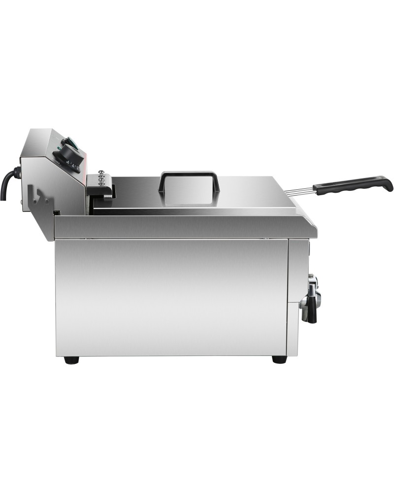 Commercial Fryer Single Electric 10 litre 3kW Countertop Drainage tap | TurcoBazaar HEF101V Commercial Fryer Single Electric 10 litre 3kW Countertop Drainage tap | TurcoBazaar HEF101V