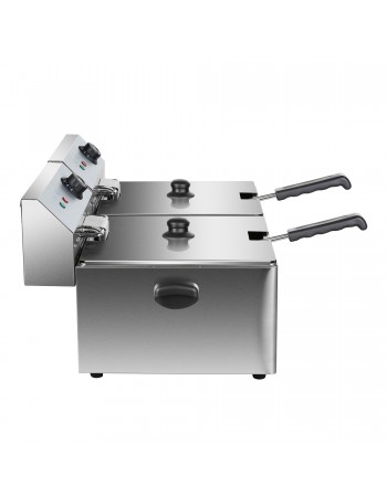 Commercial Fryer Double Electric 2x11 litre 7kW Countertop | TurcoBazaar HEF11L2 Commercial Fryer Double Electric 2x11 litre 7kW Countertop | TurcoBazaar HEF11L2