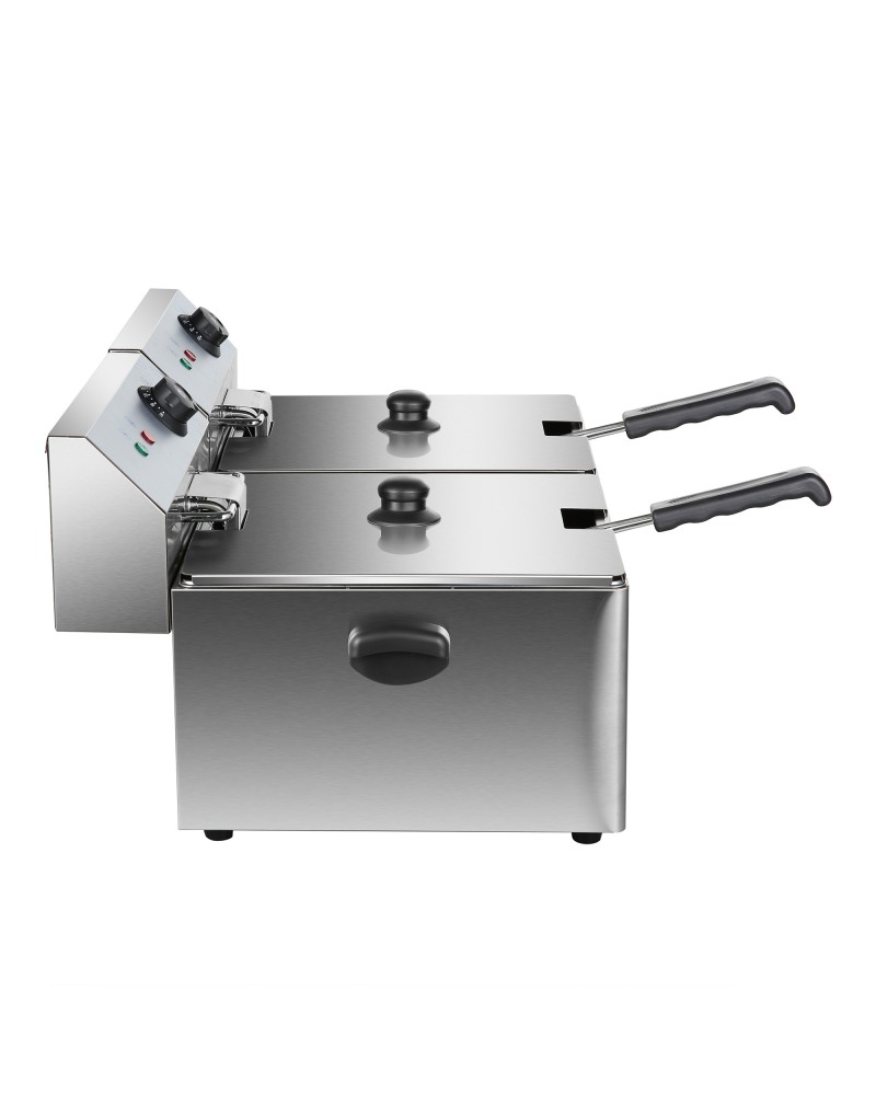 Commercial Fryer Double Electric 2x11 litre 7kW Countertop | TurcoBazaar HEF11L2 Commercial Fryer Double Electric 2x11 litre 7kW Countertop | TurcoBazaar HEF11L2