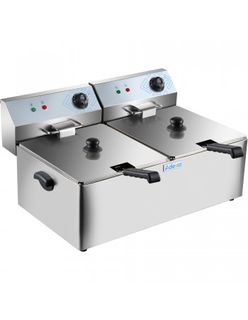 Commercial Fryer Double Electric 2x11 litre 7kW Countertop | TurcoBazaar HEF11L2