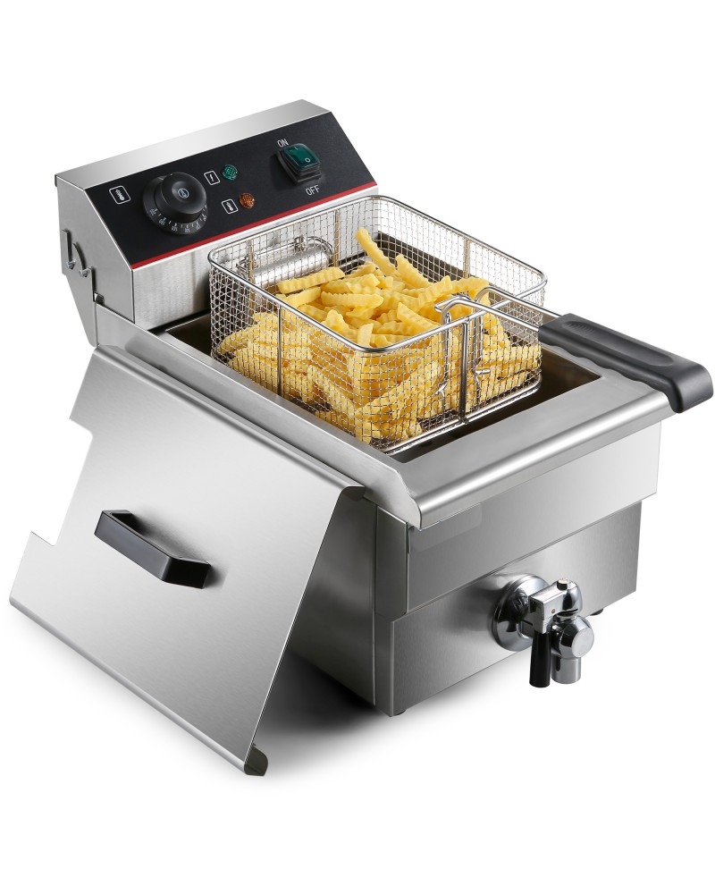 Commercial Fryer Single Electric 12 litre 3.25kW Countertop | TurcoBazaar HEF12L Commercial Fryer Single Electric 12 litre 3.25kW Countertop | TurcoBazaar HEF12L