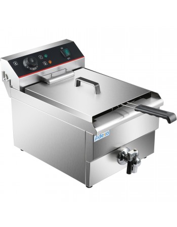 Commercial Fryer Single Electric 13 litre 3kW Countertop Drainage tap | TurcoBazaar HEF131V Commercial Fryer Single Electric 13 litre 3kW Countertop Drainage tap | TurcoBazaar HEF131V