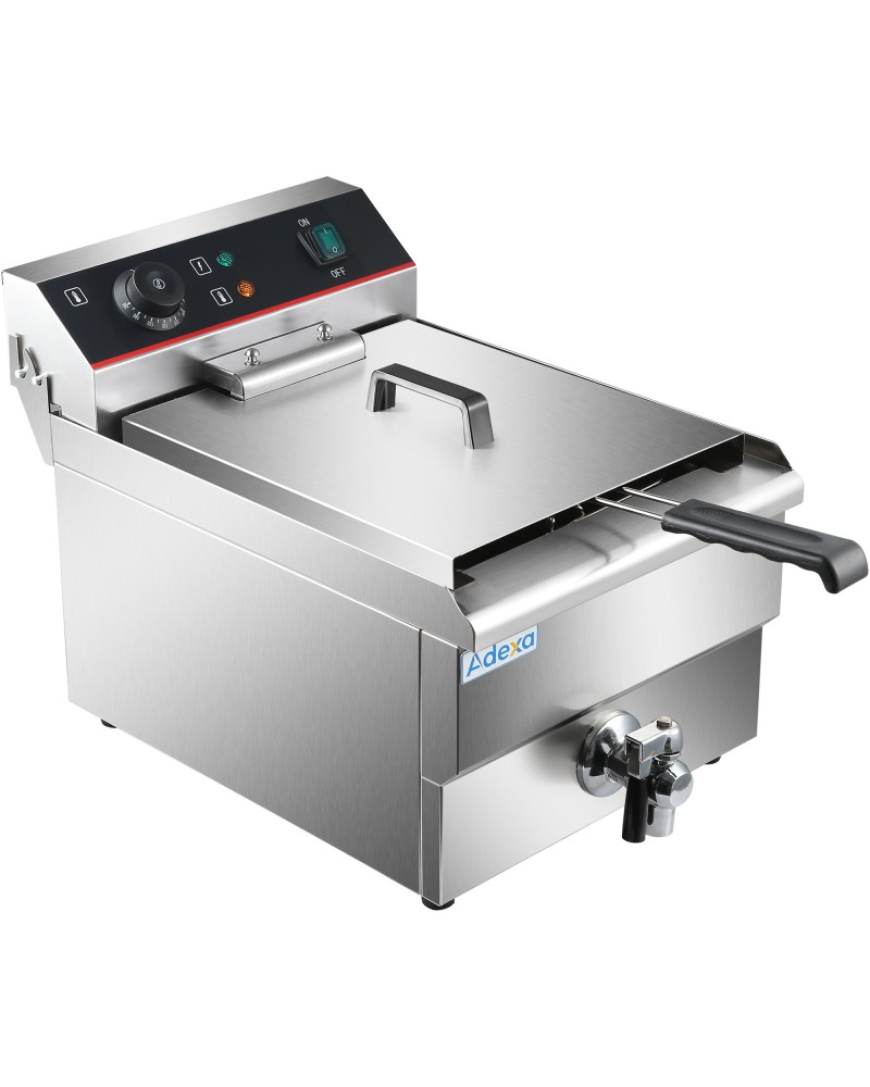 Commercial Fryer Single Electric 13 litre 3kW Countertop Drainage tap | TurcoBazaar HEF131V Commercial Fryer Single Electric 13 litre 3kW Countertop Drainage tap | TurcoBazaar HEF131V