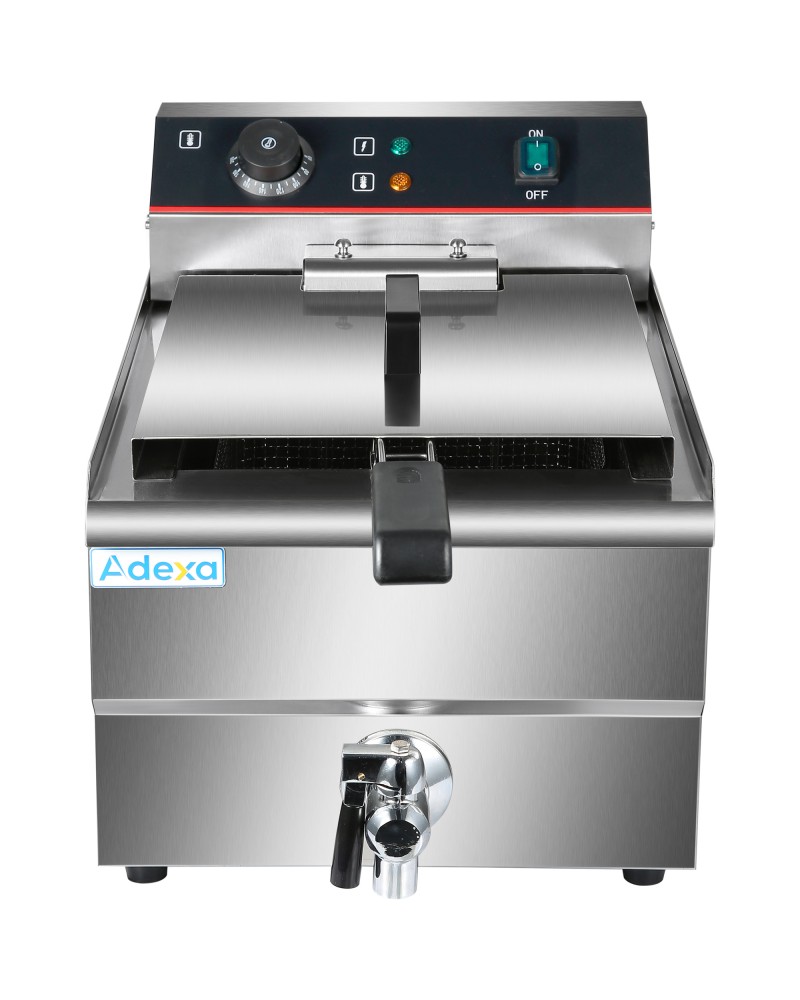 Commercial Fryer Single Electric 13 litre 3kW Countertop Drainage tap | TurcoBazaar HEF131V Commercial Fryer Single Electric 13 litre 3kW Countertop Drainage tap | TurcoBazaar HEF131V