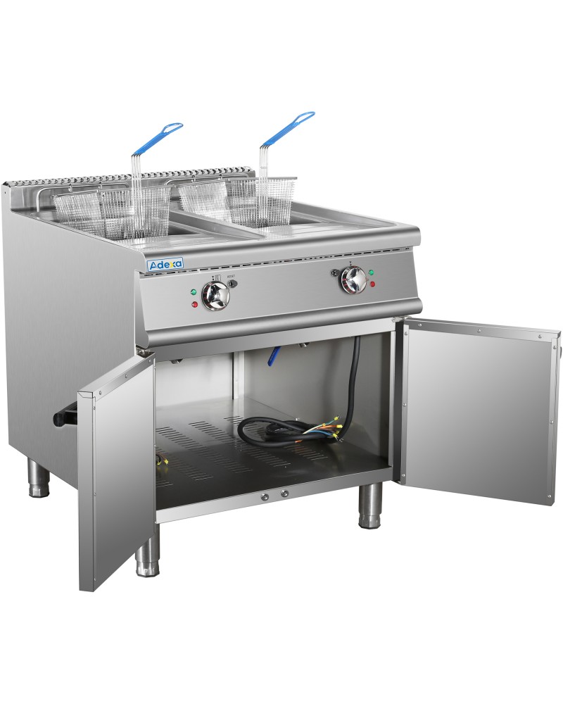 Commercial Fryer Twin Tank Electric 46 litre 24kW Freestanding | TurcoBazaar HEF708 Commercial Fryer Twin Tank Electric 46 litre 24kW Freestanding | TurcoBazaar HEF708
